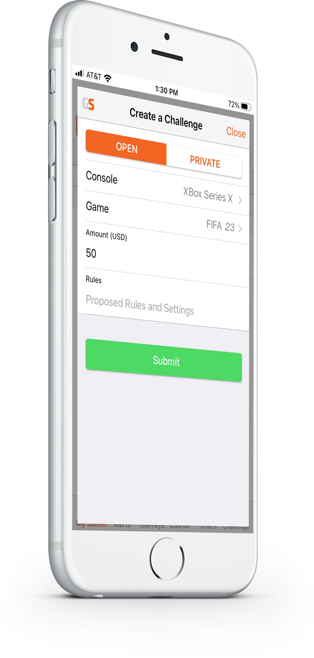 Setup 1v1 FIFA matches on your phone.